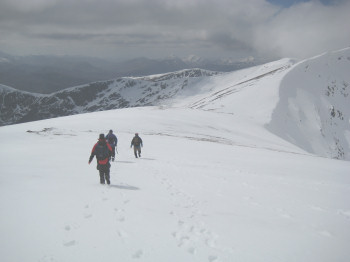 Ridge W from Sgurr Fhuar-thuill